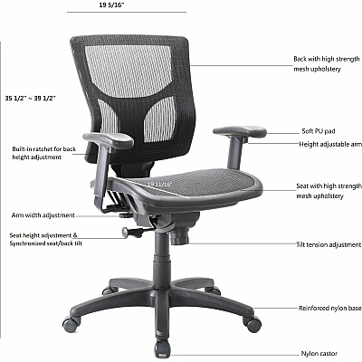 Lorell Conjure Mesh Task Chair (LLR62014)