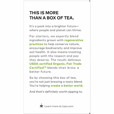 Tazo Regenerative Organic Green Ginger Green Tea Bag (TZO00356)