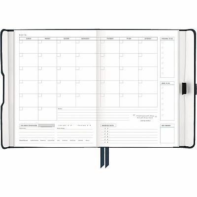 AT-A-GLANCE Foundation Undated Weekly/Monthly Planner 8-1/2" x 6-3/4" Blue (AAGFD20020)