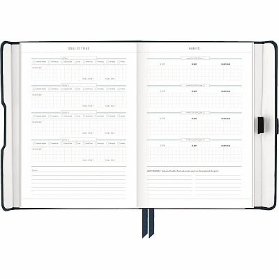 AT-A-GLANCE Foundation Undated Weekly/Monthly Planner 8-1/2" x 6-3/4" Blue (AAGFD20020)