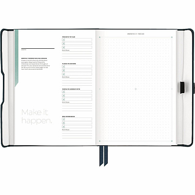 AT-A-GLANCE Foundation Undated Weekly/Monthly Planner 8-1/2" x 6-3/4" Blue (AAGFD20020)
