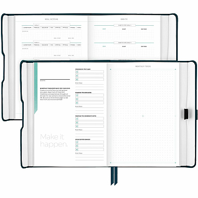 AT-A-GLANCE Foundation Undated Weekly/Monthly Planner 8-1/2" x 6-3/4" Blue (AAGFD20020)