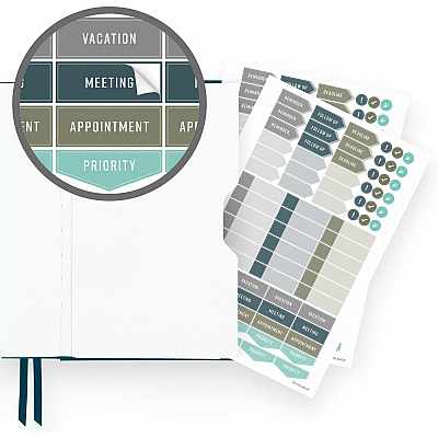 AT-A-GLANCE Foundation Undated Weekly/Monthly Planner 8-1/2" x 6-3/4" Blue (AAGFD20020)