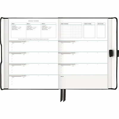 AT-A-GLANCE Foundation Undated Weekly/Monthly Planner 8-1/2" x 6-3/4" Black (AAGFD20005)