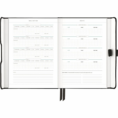 AT-A-GLANCE Foundation Undated Weekly/Monthly Planner 8-1/2" x 6-3/4" Black (AAGFD20005)