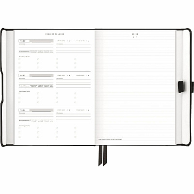 AT-A-GLANCE Foundation Undated Weekly/Monthly Planner 8-1/2" x 6-3/4" Black (AAGFD20005)
