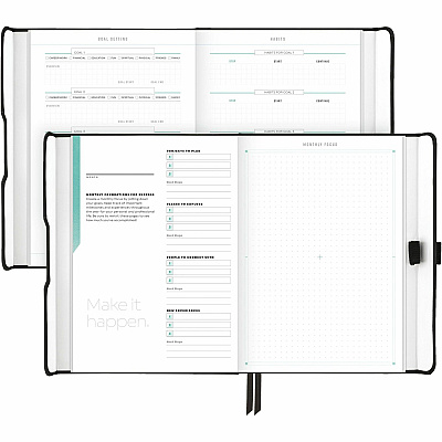 AT-A-GLANCE Foundation Undated Weekly/Monthly Planner 8-1/2" x 6-3/4" Black (AAGFD20005)