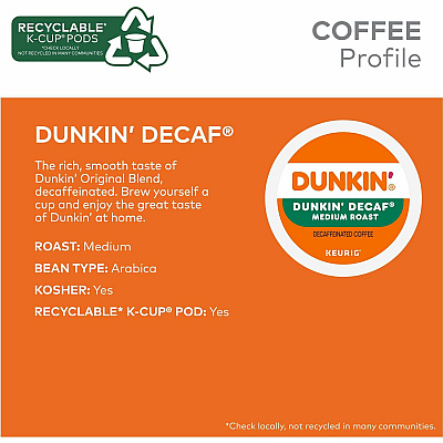 Dunkin Donuts Dunkin Donuts K-Cup Decaf Coffee (GMT0317)