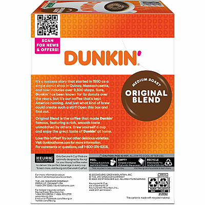 Dunkin Donuts Dunkin Donuts K-Cup Original Blend Coffee (GMT0315)