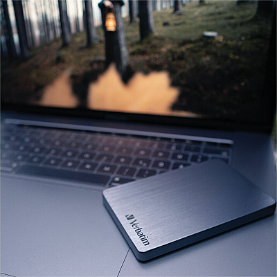 Verbatim 1TB Store 'n' Go ALU Slim Portable Hard Drive - Space Grey (53662)