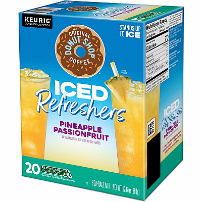 The Original Donut Shop ICED Refreshers K-Cup Pods, Passion Fruit, 20/Box (GMT0236)