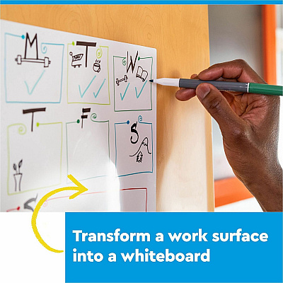 Post-it Easy Erase Whiteboard Surface, White, 50' x 4' (EE50X4)