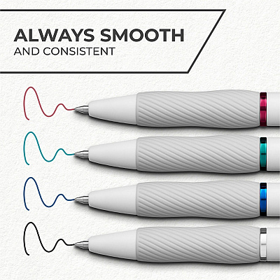 Sharpie S-Gel, White Fashion Barrel, Medium Point (0.7mm) (SAN2206098)