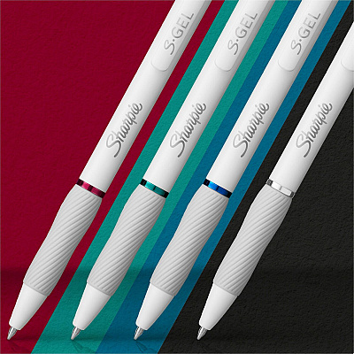 Sharpie S-Gel, White Fashion Barrel, Medium Point (0.7mm) (SAN2206098)