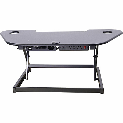 Rocelco CADR-46 Corner Sit-to-Stand Desk Riser (RCLRCADRB46A)