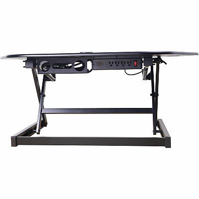Rocelco CADR-46 Corner Sit-to-Stand Desk Riser (RCLRCADRB46A)
