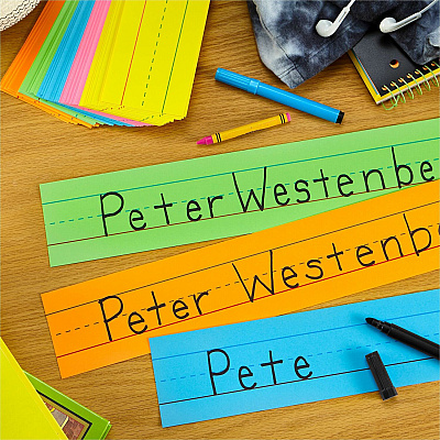 Astrobrights Ruled Handwriting Strips (WAU91992)