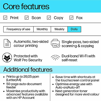 HP Color LaserJet Pro MFP 3301fdw, Copy/Fax/Print/Scan (499Q5F)
