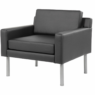 BOSS Antimicrobial Vinyl Lounge Chair (8001BK)