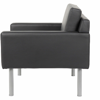 BOSS Antimicrobial Vinyl Lounge Chair (8001BK)