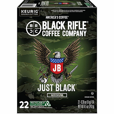 Black Rifle Coffee Company Coffee Company Coffee Company Black Rifle Coffee Company Coffee Company K-Cup Just Black Coffee (GMT0547)