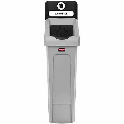 Rubbermaid Commercial Slim Jim Recycling Station 1-Stream Landfill, 23 Gal (RCP2185053)