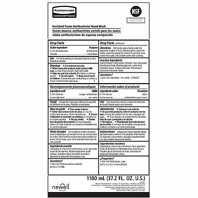 Rubbermaid Commercial AutoFoam Hand Sanitizer Foam Refill (RCP2147027)