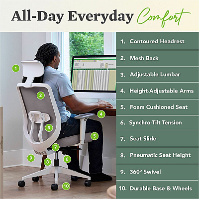 HON Altern Task Chair (HONALTT1UMWHT)