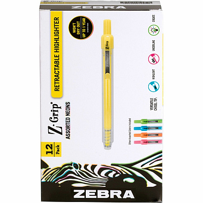 Zebra Z-Grip Retractable Highlighter (ZEB71200)