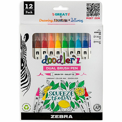 Zebra Doodler'z Dual Brush Pen (ZEB61002)