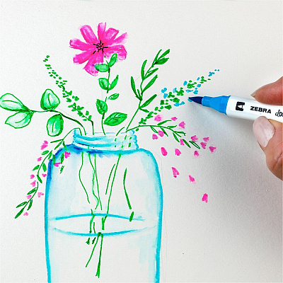 Zebra Doodler'z Dual Brush Pen (ZEB61002)