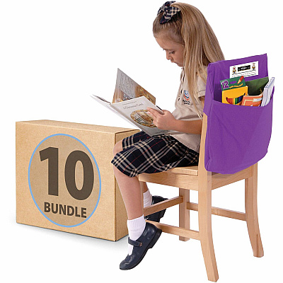 Seat Sack 10-Count 1-Pocket Classroom Pack (50119BUNDLE)