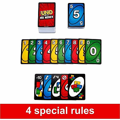 UNO Show 'Em No Mercy Card Game For Kids, Adults & Family Night, Parties And Travel (HWV18)