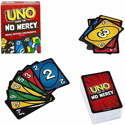 UNO Show 'Em No Mercy Card Game For Kids, Adults & Family Night, Parties And Travel (HWV18)