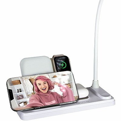 OttLite LED Desk Light with Multi Charging Station (VW2009)