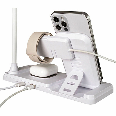 OttLite LED Desk Light with Multi Charging Station (VW2009)