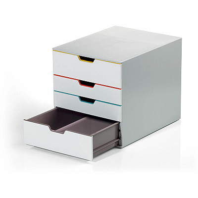 Durable Varicolor 4-Drawer Desktop Storage Box (762427)