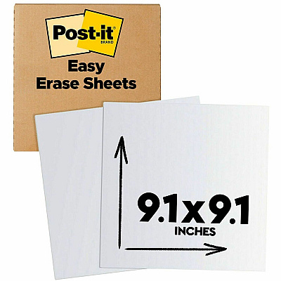 3M Easy Erase Permanent Marker Whiteboard Sheets (EESH2PKSIOC)