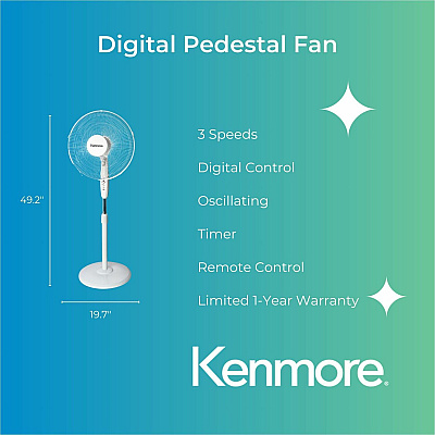 ESM ESM 12" Pedestal Fan (KM60035WH)