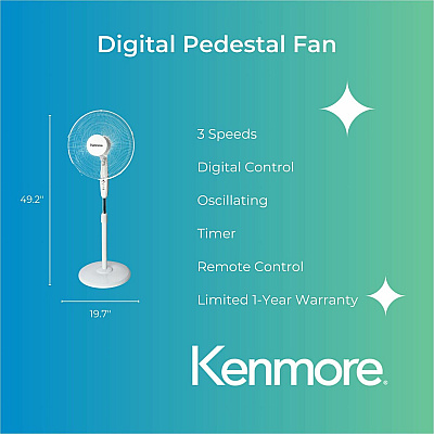 ESM ESM 12" Pedestal Fan (KM60035WH)