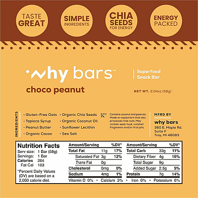 Why Bars Superfood Protein Snack Bars (WB2)