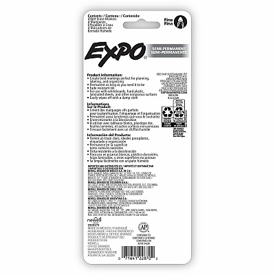 EXPO Wet Erase Markers, Fine Tip (2211318)