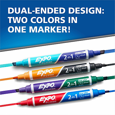 EXPO 2-in-1 Dry Erase Markers (1944658A)
