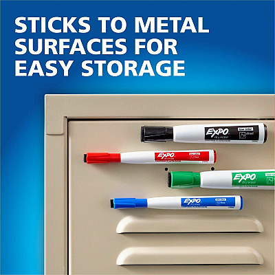 EXPO Eraser Cap Fine Magnetic Dry Erase Markers (1944748A)