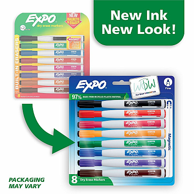 EXPO Eraser Cap Fine Magnetic Dry Erase Markers (1944748A)