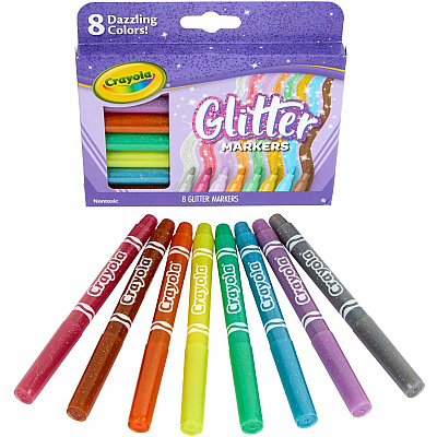 Crayola 8-Color Glitter Markers (588643)