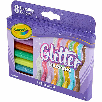Crayola 8-Color Glitter Markers (588643)