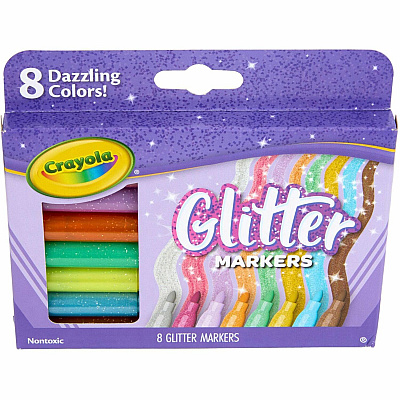 Crayola 8-Color Glitter Markers (588643)
