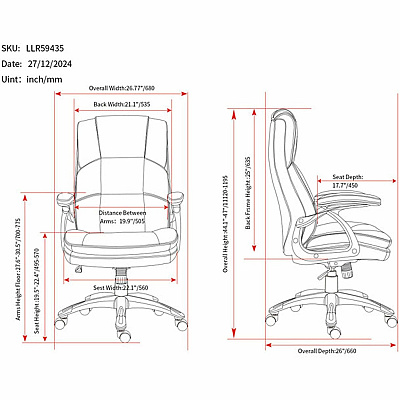 Lorell Black Base High-back Chair (59435)