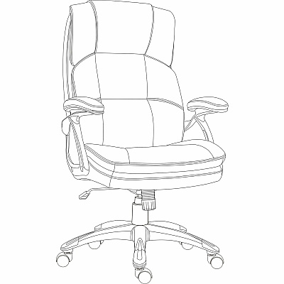 Lorell Black Base High-back Chair (59435)